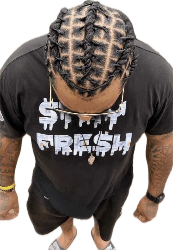 Barrel locs close-up